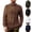 Army Green, variant on Men's Long Sleeve Knitted Sweater Half Zipper High Neck Fashion Casual Loose Thick Winter Top for Outdoor Daily Wear Stylish Comfortable Design White XXL