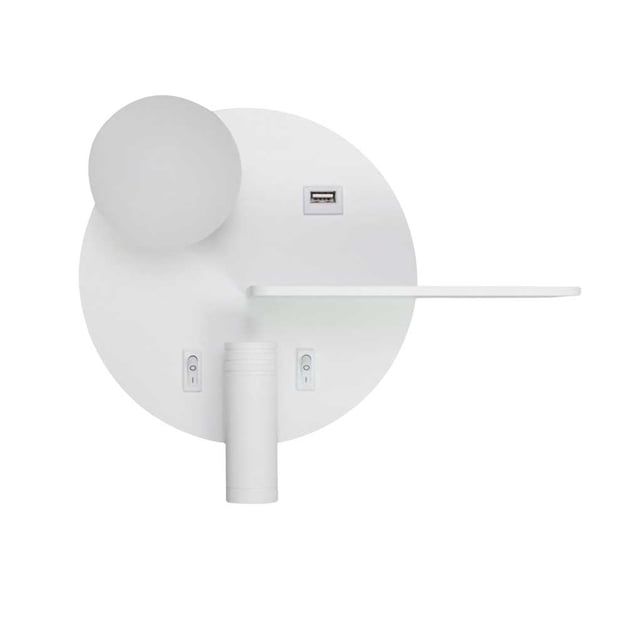 Luz de pared para cabecera Wosthever Blanco Derecha Tipo 2