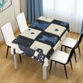 thumbnail image 3 of Yayeee Tablecloths for Rectangular Tables 54 x 72 inch Party Table Cover, Black and Blue Cat, 3 of 6