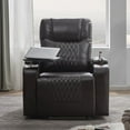 thumbnail image 3 of Harper & Bright Designs Power Motion Recliner for Elderly with Cup Holders and USB Charging Port and Hidden Arm Storage and Swivel Tray Table, Black, 3 of 16