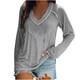 thumbnail image 1 of Tops Para Mujer Blusa de Navidad Camisas de Manga Larga Otoño Moda Causal Cuello en V Camiseta de Perforación en Caliente Odeerbi ODB169289, 1 of 6