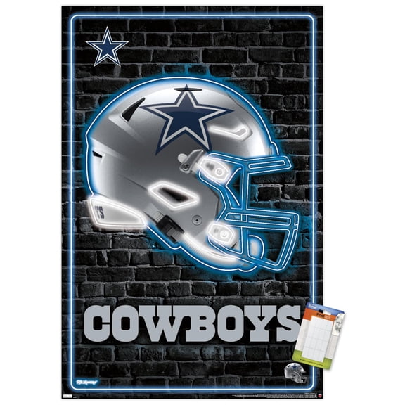 NFL Dallas Cowboys - Neon Helmet 23 Wall Poster, 22.375" x 34"