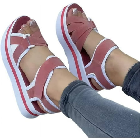 

Sandals Sandals for Women Women Sandals Platform Ladies Sandals Comfortable Flat Sandals Open Toe Beach Shoes Women Footwear (Size:US8/EU39 Color:Blue)
