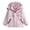 Pink, variant on Girls 2 Piece Windbreker Jackets Set Lightweight Windproof Coats+fleece Mock Neck Jackets Set Kids Winter Outwear