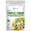 Certified Organic Triple Fiber Supplement, 2 Pounds, optimized formula with Psyllium husk Powder, Acacia and Chicory Root, NON-GMO