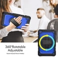 thumbnail image 2 of Case for Samsung Galaxy Tab S6 Lite 10.4 Inch 2024/2022/2020 with Screen Protector, 360 Degree Rotating Kickstand Hand Strap Heavy Duty Shockproof Cover with Shoulder Strap, Dark Blue PC, 2 of 7