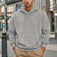 thumbnail image 2 of Mens Big and Tall Hoodies Pullover Fall Casual Oversized Long Sleeve Hooded Sweatshirt with Pockets for Men (Gray S), 2 of 5