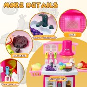 Mini Play Kitchen Toys for Girls 3-6 Years Pretend Food Cooking Kitchen Toys for Toddlers Kids