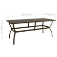 thumbnail image 2 of vidaXL Garden Table Brown 74.8"x31.5"x28.3" Steel, 312281, 2 of 6