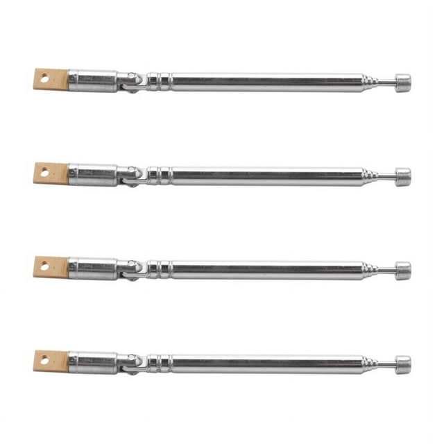4X Reemplazo 25.4cm 10 Pulgada 5 Secciones Antena Aerea Telescopica para Radio TV