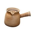 thumbnail image 3 of Tetera de cerámica con mango lateral, tetera con colador de té, tetera de hojas sueltas para amantes del té, regalo para acampar, Picnic y senderismo Macarena  Tetera, 3 of 8
