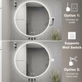 thumbnail image 3 of 36Inch Led Bathroom Mirror Frameless Bathroom Mirror with Lights Dimmable Anti Fog Backlit Mirror Smart Lighted Bathroom Mirrors Wall Mounted Touch Button,Tempered Glass, 3 of 8