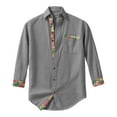 thumbnail image 6 of SERTG Men's Personalized Print Shirt Fall Winter Stylish Tops Linen Long Sleeve Loose Fitted Fashion Casual Top(Gray,XL), 6 of 6