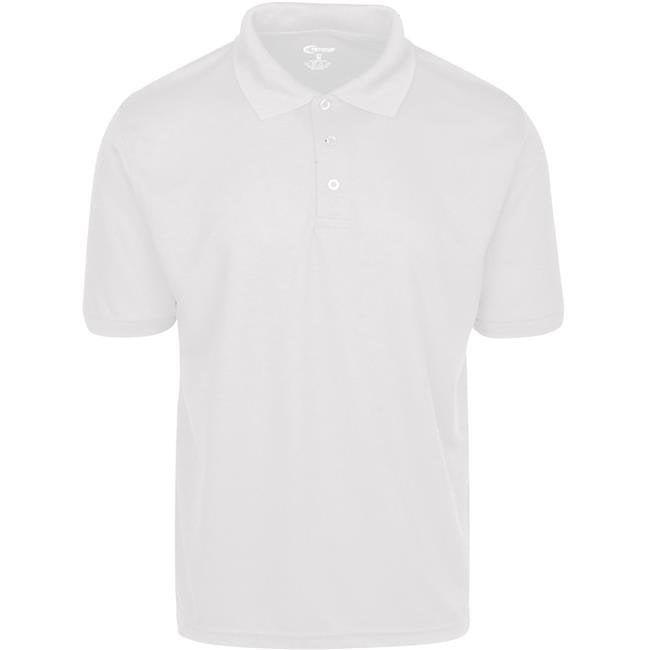 DDI 1982090 Men s DRI FIT Polo Shirt White Medium Case of 6 Walmart