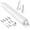 White, variant on DAZO Screen Door Closer Kit for Storm Doors, Pneumatic Door Closing Cylinder with Adjustable Speed, Bracket and Mounting Screws, White, 1 Pack
