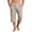 Beige, variant on Migroa Mens Solid Capri Pants Elastic Waist Stretch Casual Trousers Summer Outdoor Beach Bottoms Beige L