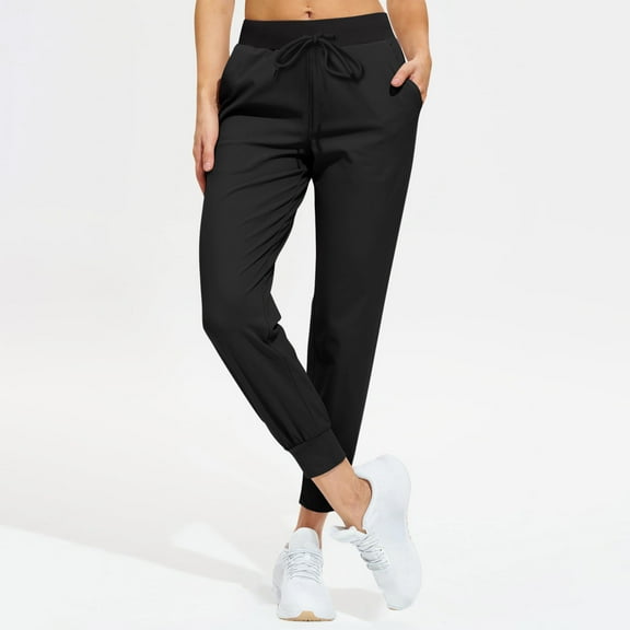 WFJCJPAF 2025 New Product Yoga Pants for Women,Women's Solid Color Women's Suit PantFoot Bound Casual Sports Pants Pants Long Pants - Black L