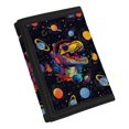 thumbnail image 2 of CHAQLIN Trifold Purse Dino in Space Portable Youth Wallet for Outdoor Sports, Polyester Foldable Kids Trifold Purse, 2 of 6