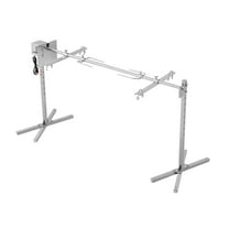 Giant 56-Inch Stainless Steel Rotisserie BBQ Grill, Electric Motorized Spit Roaster for Whole Animals (Pig/Lamb) Up to 132 Pounds, Complete Party Grill Kit