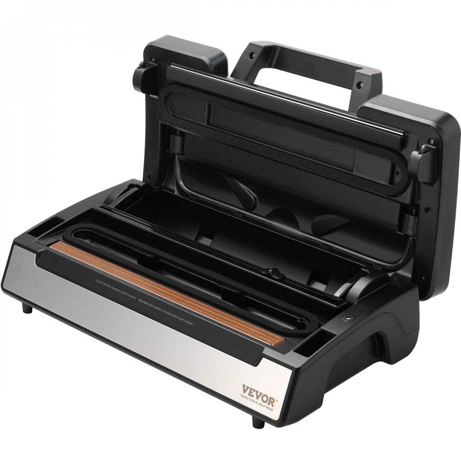 Vacuum Sealer Machine 90Kpa 130W Dual Pump Dual Sealing Dry Moist Food Storage Automatic Manual Air Sealing System Built in Cutter Seal Bag External Hose Stainless Steel