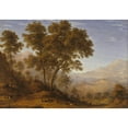 thumbnail image 3 of John Glover 18x14 Black Modern Framed Museum Art Print Titled - My Last View of Italy, Looking from the Alps Over Suza (1835), 3 of 5