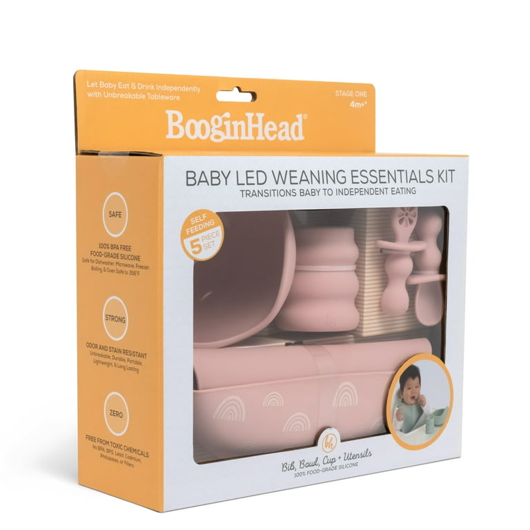 Upwardbaby Baby-Led Weaning Set - 5pc Set - BPA Free - 100% Food-grade Silicone - 6m+