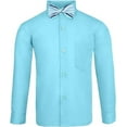 thumbnail image 5 of S.H. Churchill & Co. 4 Piece Boy's Dress Shirt Set with Long Tie, Bow Tie and Pocket Square, 5 of 6