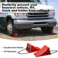 thumbnail image 3 of PAHTTO 4Pack Wheel Chocks, Heavy Duty Wheel Chocks with Rope for Easy Removal, Durable, Non-Slip, Hard Plastic Wheel Chocks for, RV, Camper, Effective in Keeping Your Vehicle in Place, Red, 3 of 7