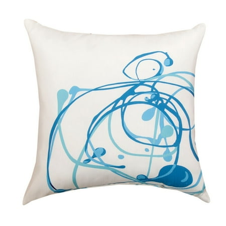 18 Shades Of Turquoise Drizzle Design Polyester Square Dye Pillow
