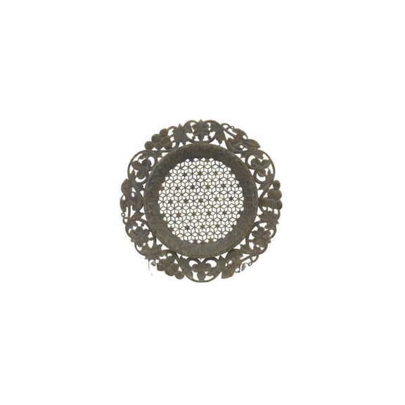 Exquisite Soapstone Decorative Plate – Intricate Floral Border Design, Adds a Decorative Touch to Home Décor, Perfect for Living Room or Dining Table