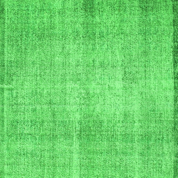 Ahgly Company Indoor Square Abstract Green Contemporary Area Rugs, 6' Square