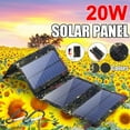 thumbnail image 3 of Paneles solares Cargador solar plegable monocristalino premium de 20 W compatible con generadores solares, teléfonos, tabletas, para actividades al aire libre, 3 of 8