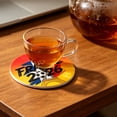 thumbnail image 4 of Soccer-themed Drink Coaster Set, Ceramic with Non-Cork Back, Water-Resistant, Round Compact Design, Ideal for Home, Bar, Office, Football Fans, 4 of 6