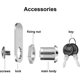 thumbnail image 2 of Cerradura de seguridad para buzón de 2 piezas con 4 llaves, cerradura de leva para gabinete, cajón, cerradura de cilindro de 16 mm para muebles, utilizada para cerrar armarios., 2 of 5