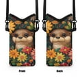thumbnail image 6 of SEANATIVE Neoprene PhoneBag Purse Waterproof and Shockproof Mini Shoulder Bag Small Cellphone Carrying Pouch with Shoulder Strap for Traveling, Beach, Outings, Cute Otter Flower, 6 of 7