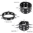 thumbnail image 2 of Pulseras Hicarer de piel punk con tachuelas para hombre y mujer, 2 of 7