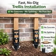 thumbnail image 3 of Stake It Heavy-Duty No-Dig Landscape Ground Anchor, Post Support for Trellis, Signs & Outdoor Structures, 2pk, 3 of 10