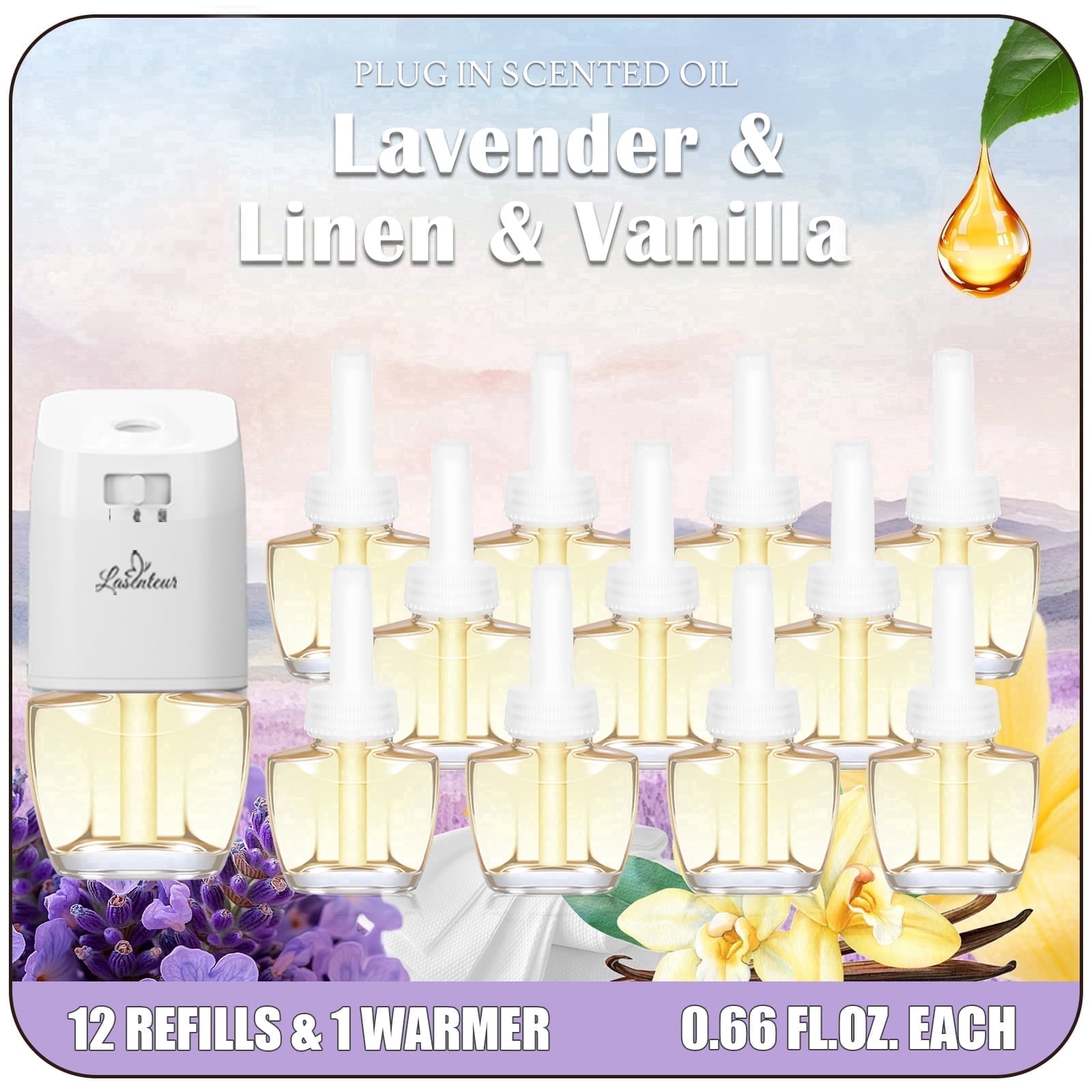 BLUZEN Webbed Plug-In Oil Warmer + 5mL Essential Oil - Walmart.com