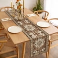 thumbnail image 3 of Brown Boho Table Runner - 70 Inch Long, Kitchen Dining Table Runner Dresser Scarves, Retro Western Rustic Ethnic Tribal Patterns Farmhouse Decor for Coffee Tables Wedding Party Banquet, 3 of 8