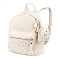thumbnail image 1 of Mochila Apuakthei Atarni para mujer, elegante mochila pequeña de cuero, con remaches, informal, pequeña, bolso de mano, moderna, impermeable, para ciudad, de cuero sintético, 1 of 6