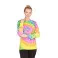 thumbnail image 3 of DARESAY Tie Dye Style Long Sleeve T-Shirt Men Women - Fun, Multi Color Tops, 3 of 6