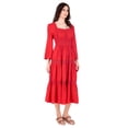 thumbnail image 3 of ThePirateDressing Women's Renaissance Medieval Tiered Dress with Bell Sleeves, 3 of 5