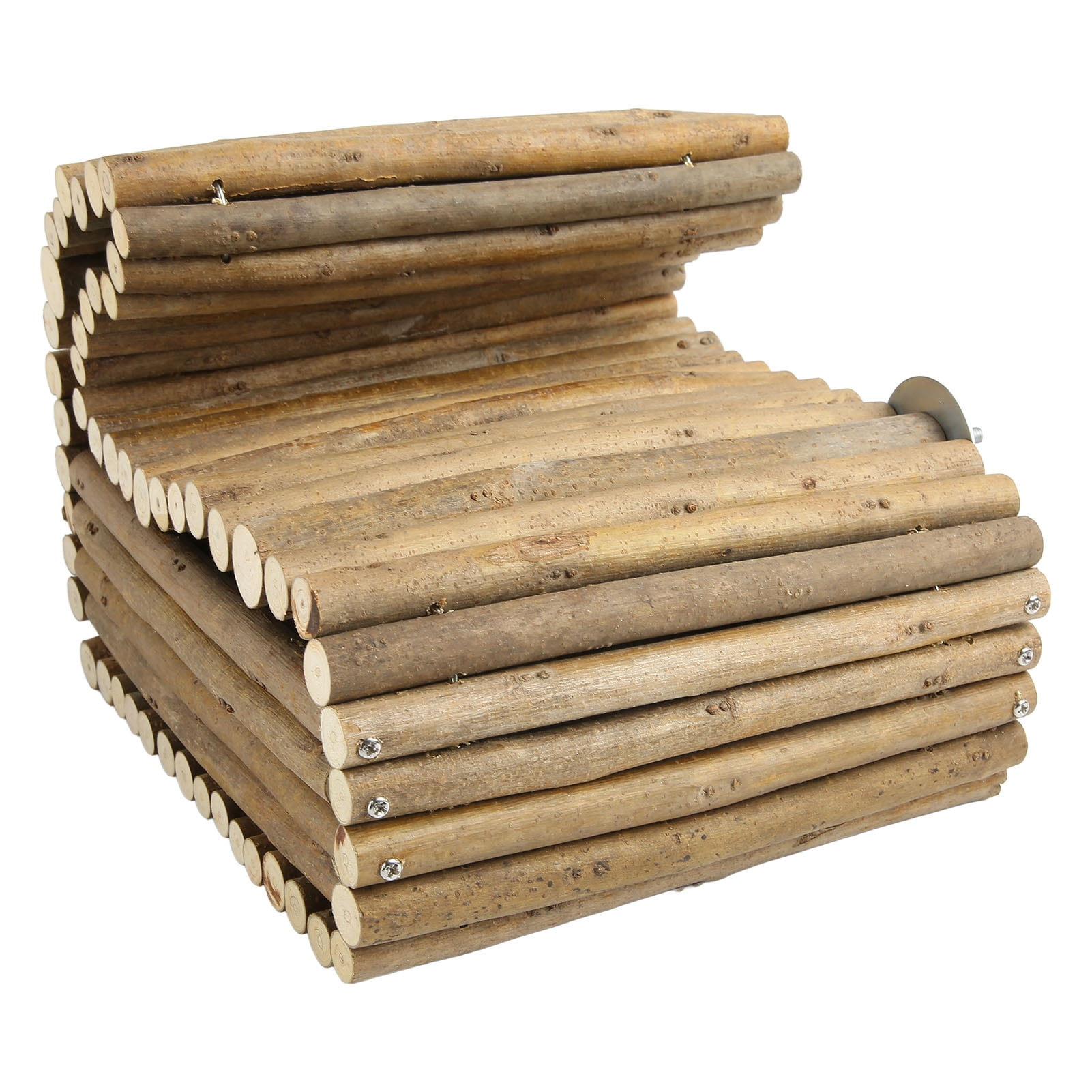 Yajisi Wooden Rabbit House Hanging Natural Wooden Hideout Hut for Rabbit Chinchilla Guinea Pig - Dimensions: 9.06 x 7.87 x 3.94 inches / 23 x 20 x 10 cm