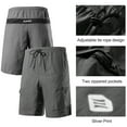 thumbnail image 2 of Santic Men's 3D Padded Mountain Bike Shorts Lightweight Cycling MTB Shorts Gray M, 2 of 6