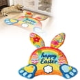 thumbnail image 1 of Velvet Welcome Mat for Easter Bunny Design – Absorbent Non Durable Rug 90cm Carpet, 1 of 6