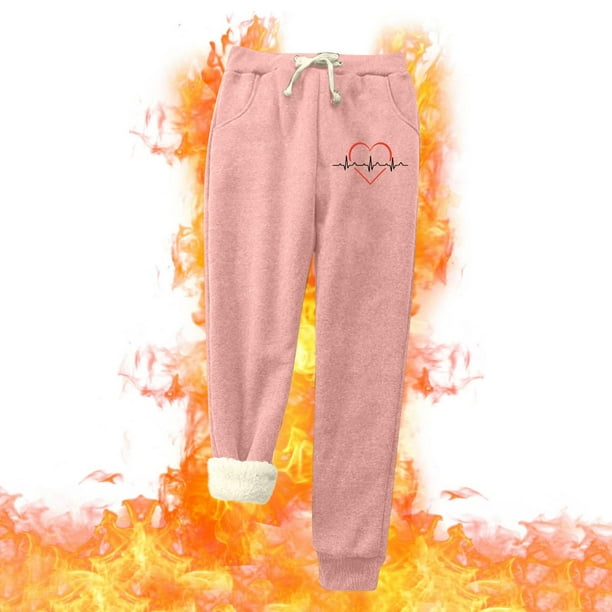 Pants Clearance Women Trendy Casual Printed Span Ladies High Waist Keep  Warm Long Pants Full Length Pants Leggings Pink Xxxl 