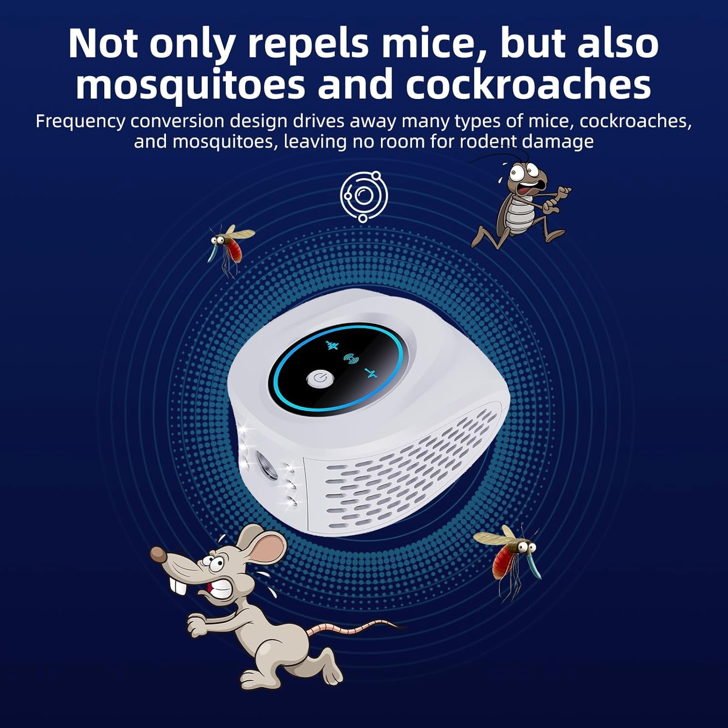 Mouse Repelent Rodent Repelent Ultrasonic Plug in with 4 Modes Rat Spider Repelent for Attic House Garage Basement Warehouse