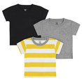 thumbnail image 2 of Gerber T-Shirts à Manches Courtes pour Bébés Garçons, Rayures Jaunes, 3-6 Mois, 2 of 3