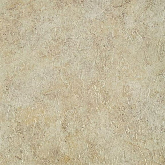 18 x 18 in. Majestic Ghibli Beige Granite Self Adhesive Vinyl Floor Tile - 10 Tiles by 22.5 sq. ft.