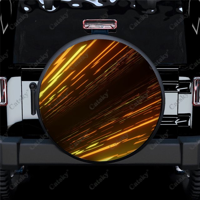 Abstract Minimalistic 3D Polyester Universal Spare Wheel Tire Cover Custom Tire-Covers for Trailer RV SUV Truck Camper